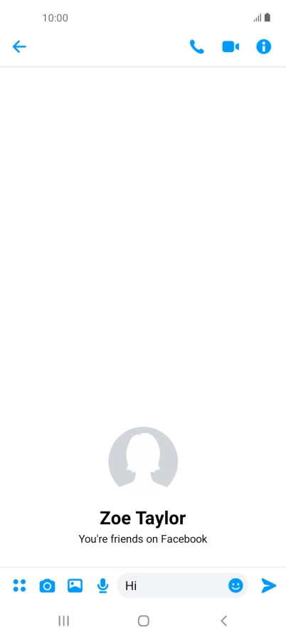 Write the required message and press the send icon.