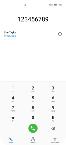 Key in the required number and press the call icon.