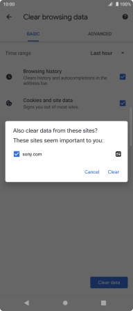 Press Clear.