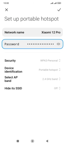 Press Password and key in the required password.