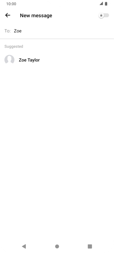Key in the first letters of the recipient's name and press the required contact.