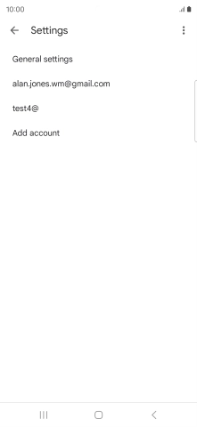 Press the required email account.
