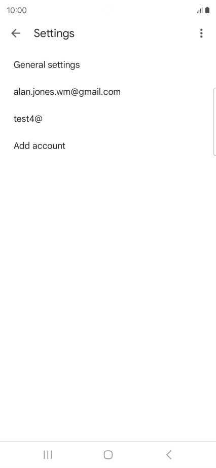 Press the required email account.