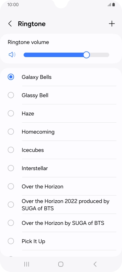 Press the required ring tones to hear them.