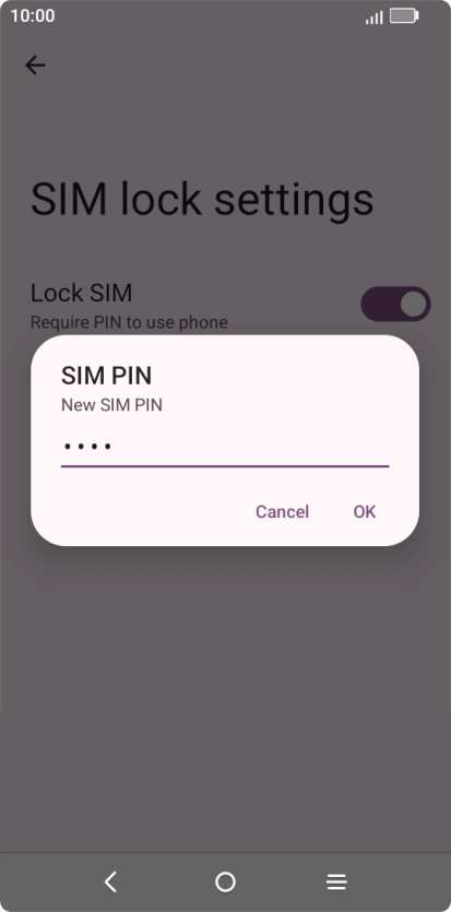 Key in a new four-digit PIN and press OK.