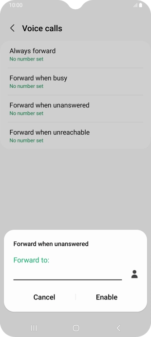 Key in +447836121121 and press Enable.
