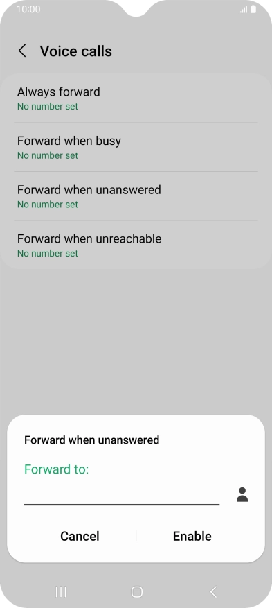 Key in +447836121121 and press Enable.