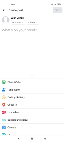 Press the text input field.