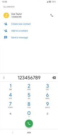 Key in the required number and press the call icon.