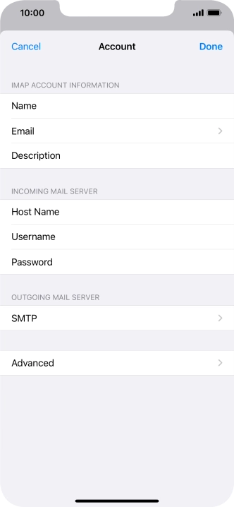 Press SMTP.