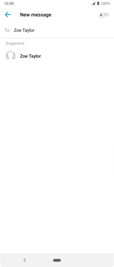 Key in the first letters of the recipient's name and press the required contact.