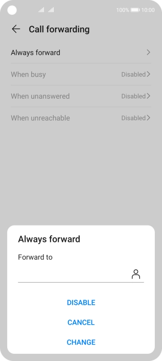 Press DISABLE.