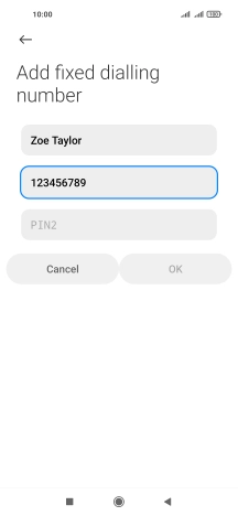 Press PIN2.