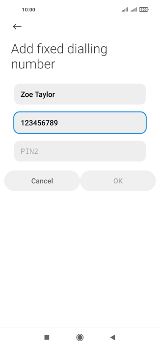 Press PIN2.