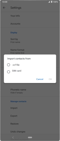Press SIM card.