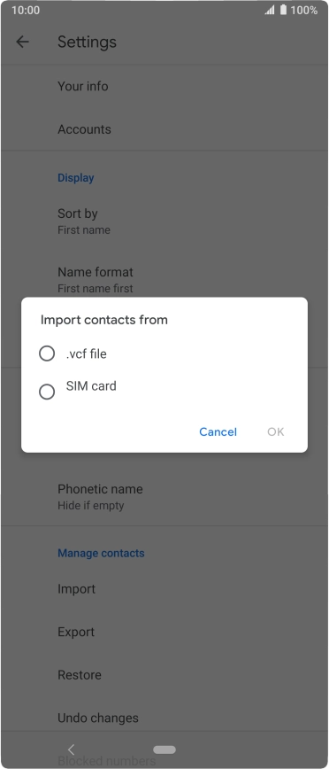 Press SIM card.