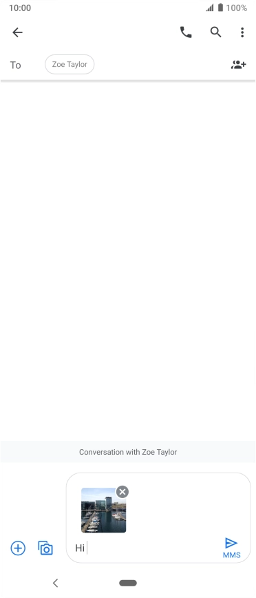 Press the send icon.