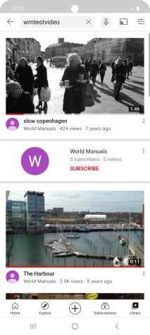 Press the required video clip.