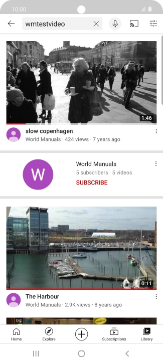 Press the required video clip.