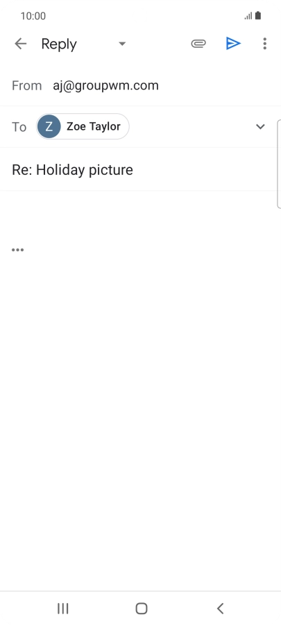 Press the text input field and key in the required text.