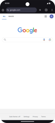 Press the menu icon.