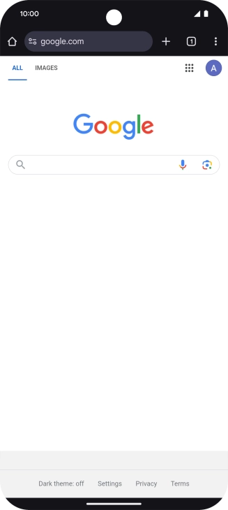 Press the menu icon.