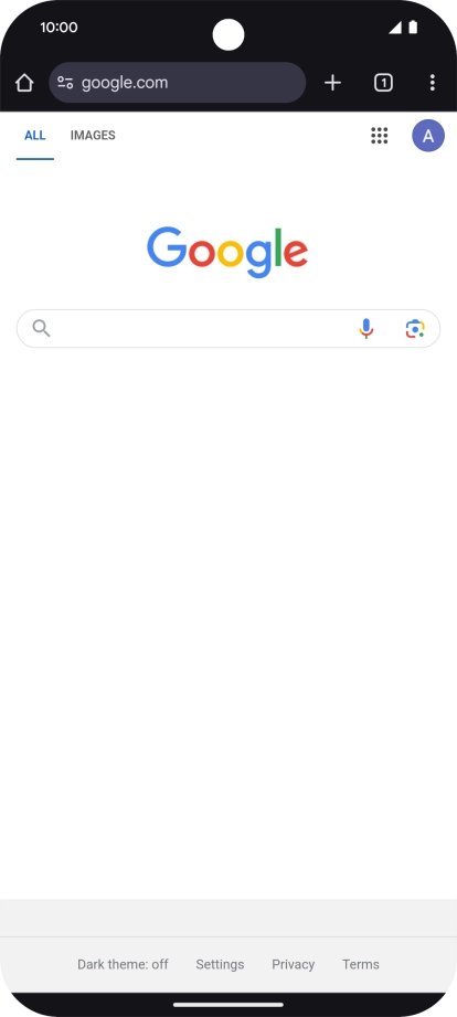 Press the menu icon.