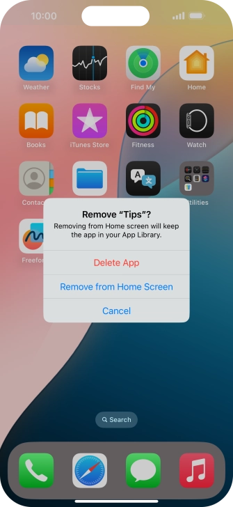 Press Delete App.