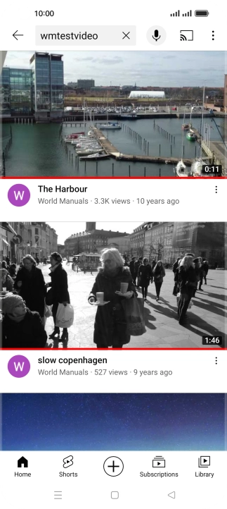 Press the required video clip.