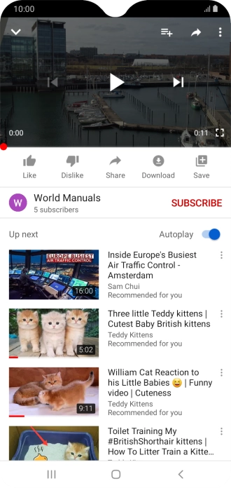 Press the Home key to return to the home screen.