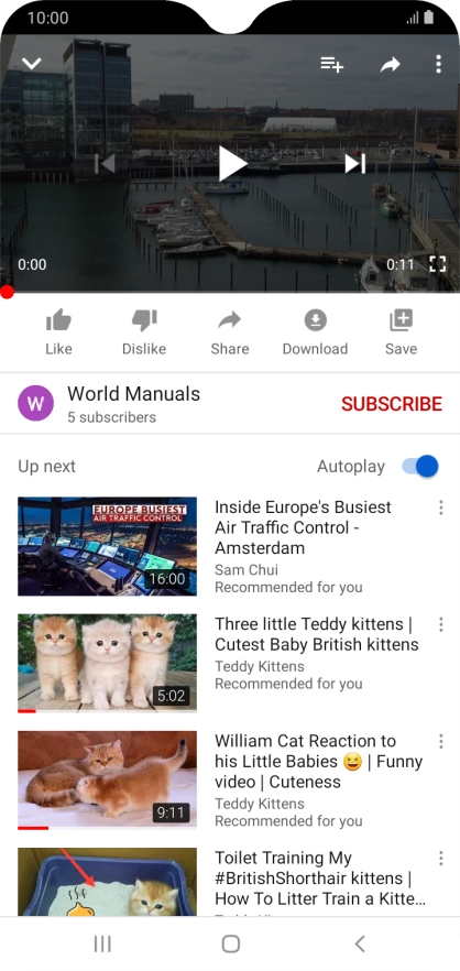 Press the Home key to return to the home screen.
