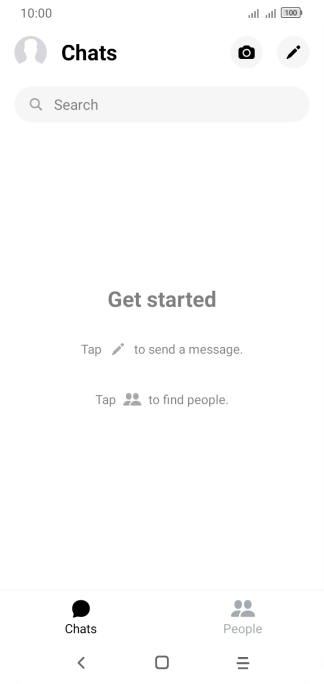 Press the new message icon.