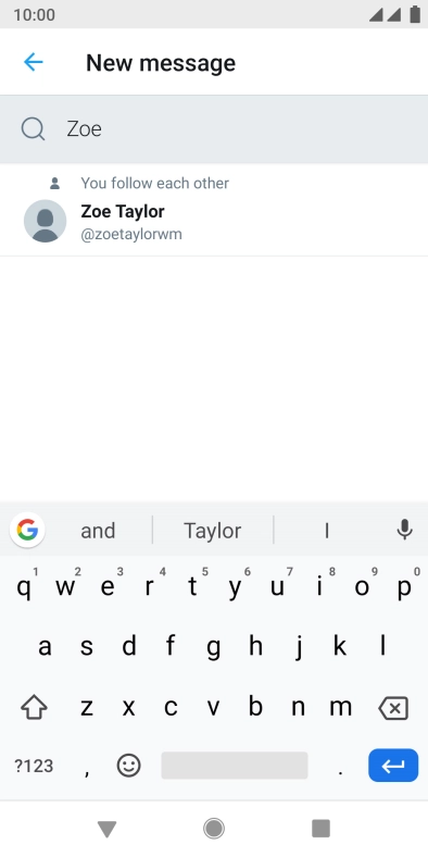 Key in the first letters of the recipient's name and press the required contact.