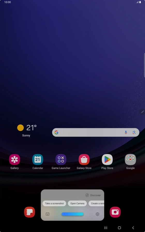 Press the settings icon.