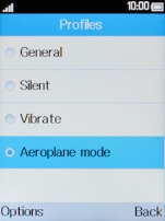 Select another profile to turn off flight mode.