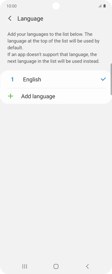 Press Add language.