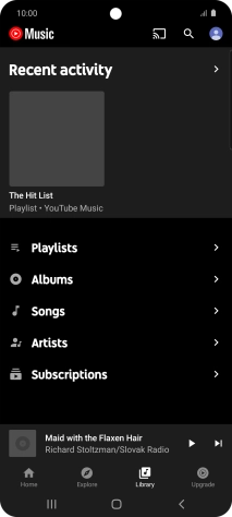 Press the required category and go to the required audio file.