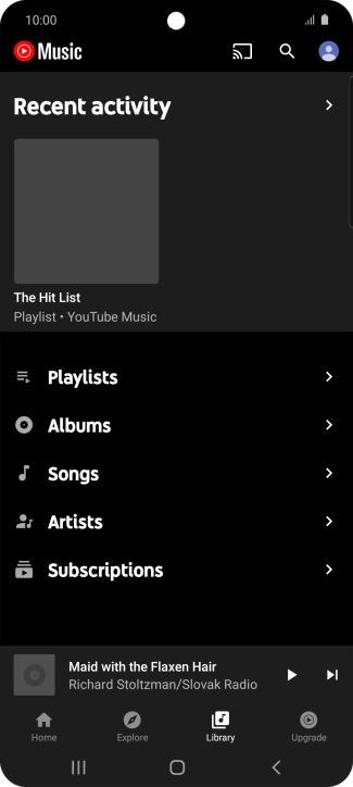 Press the required category and go to the required audio file.