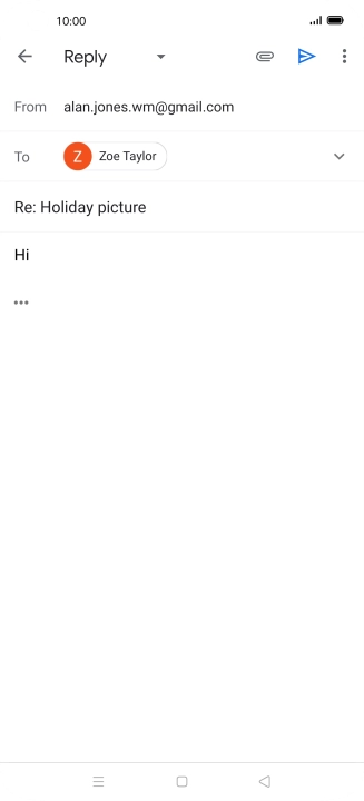 Press the send icon.