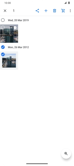 Press the share icon.