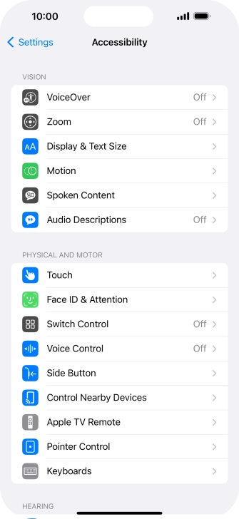 Press Display & Text Size.