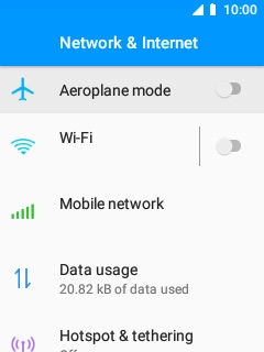 Select Mobile network.
