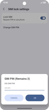 Key in your current PIN and press OK.