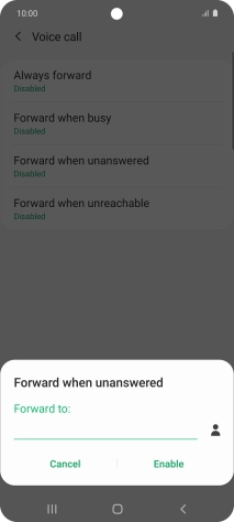 Key in +447836121121 and press Enable.