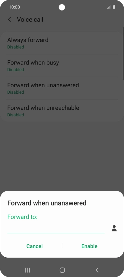 Key in +447836121121 and press Enable.