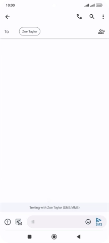 Press the send icon when you've finished your text message.