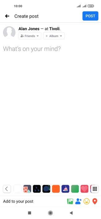 Press the text input field.