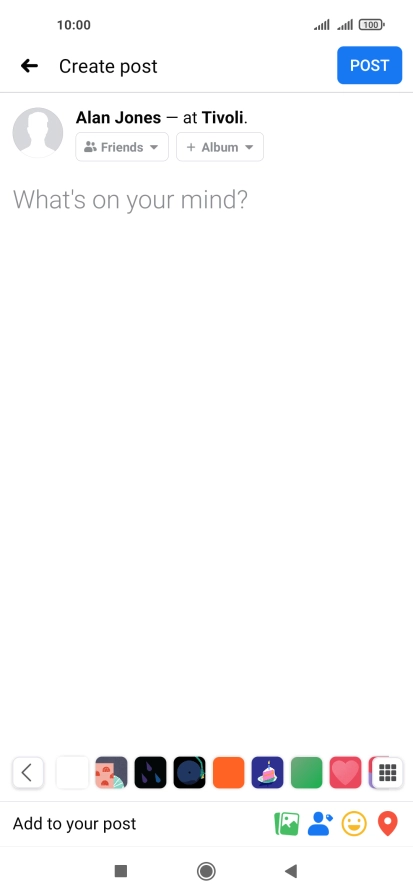 Press the text input field.