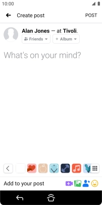Press the text input field.