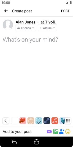 Press the text input field.